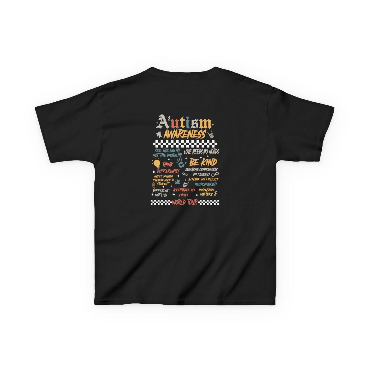 Autism World Tour Kids Tee — Awareness & Kindness Graphic Shirt