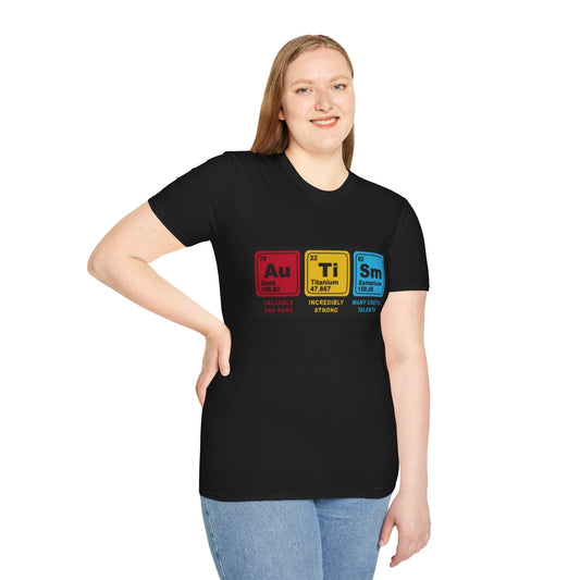 Autism Acceptance Periodic Table T-Shirt for Adults