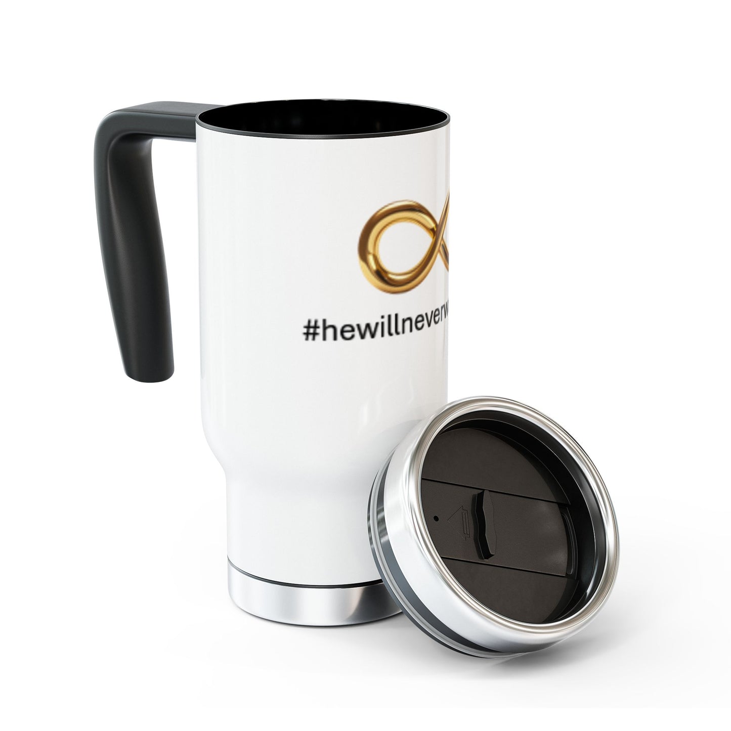 Infinity Love Travel Mug, Stay Hydrated on the Go, Gift for Coffee Lovers, Inspirational Mug, Perfect for Indoor and Outdoor Use