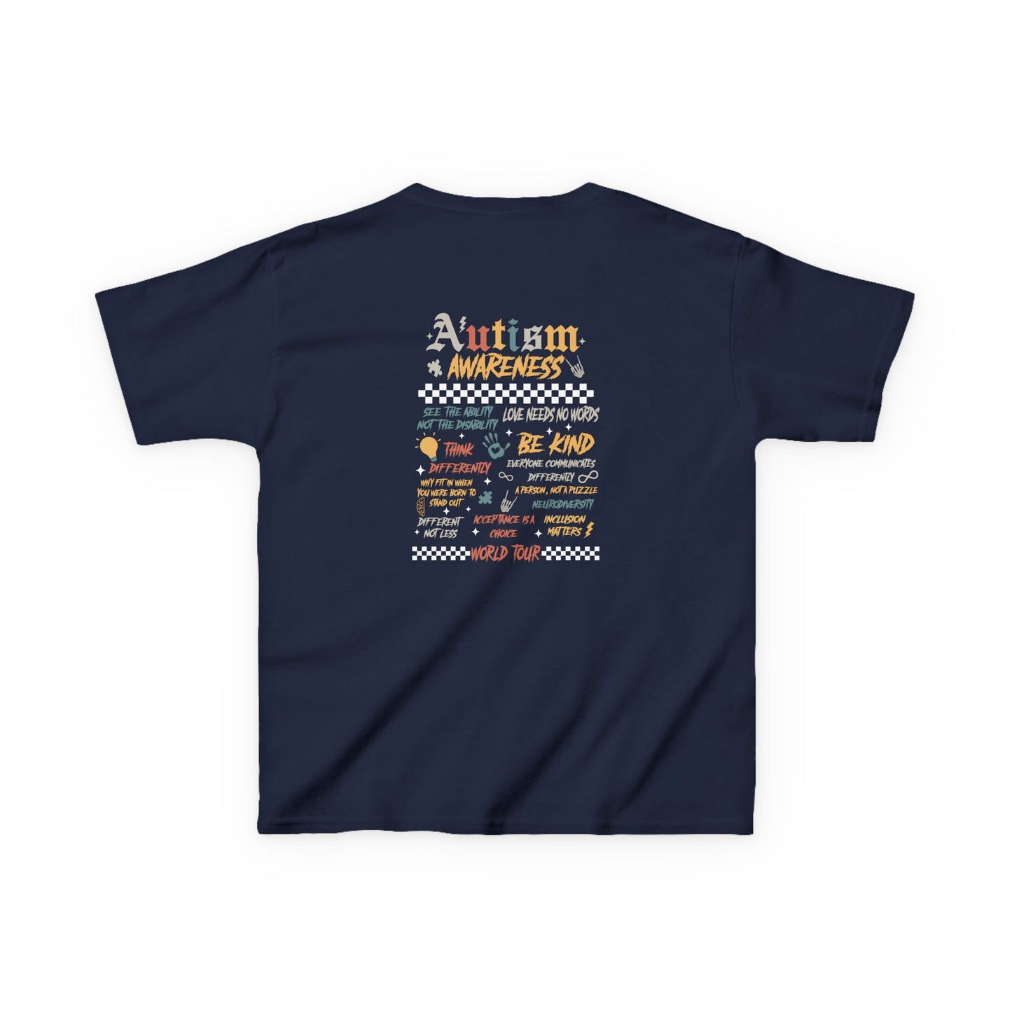 Autism World Tour Kids Tee — Awareness & Kindness Graphic Shirt