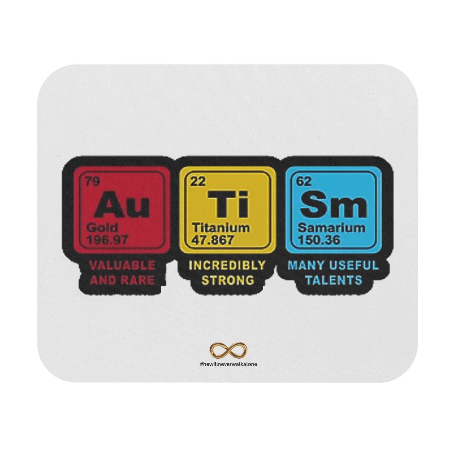 Rectangle Mouse Pad - Autism Elements Design